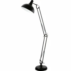 Lampes Industrielles-Luminaires Eglo Lampadaire Eglo BORGILLIO Noir, 1 lumière