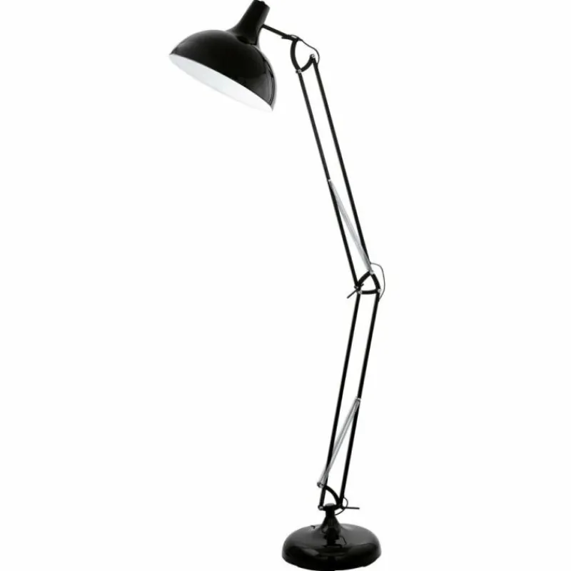 Lampes Industrielles-Luminaires Eglo Lampadaire Eglo BORGILLIO Noir, 1 lumière