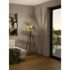 Lampes Dorées-Luminaires Eglo Lampadaire Eglo CASTANUELO Or, Noir, 1 lumière