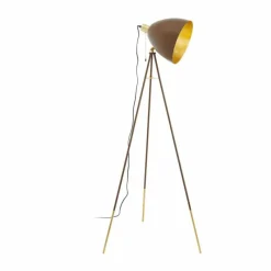 Lampes Dorées-Luminaires Eglo Lampadaire Eglo CHESTER Or, Rouille, 1 lumière