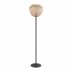 Style Boho-Chic-Luminaires Eglo Lampadaire Eglo DEMBLEBY Noir, 1 lumière