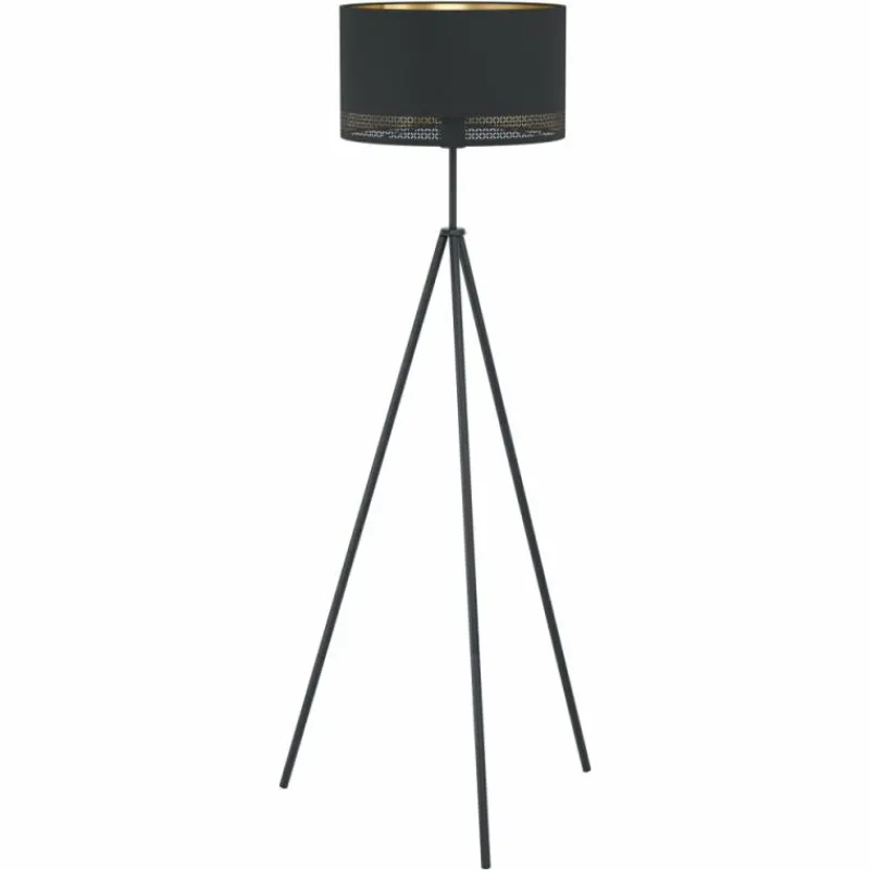 Lampes En Tissu-Luminaires Eglo Lampadaire Eglo ESTEPERRA Noir, 1 lumière