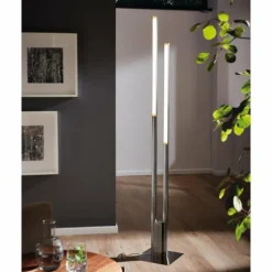 Luminaires Eglo Lampadaire Eglo FRAIOLI-Z LED Nickel mat, 2 lumières, Changeur de couleurs
