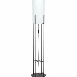 Lampes En Tissu-Luminaires Eglo Lampadaire EGLO GLASTONBURY Noir, 1 lumière