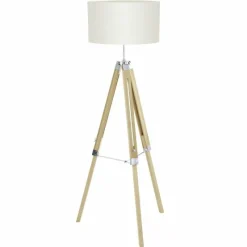 Lampes En Tissu-Luminaires Eglo Lampadaire Eglo LANTADA Brun, 1 lumière