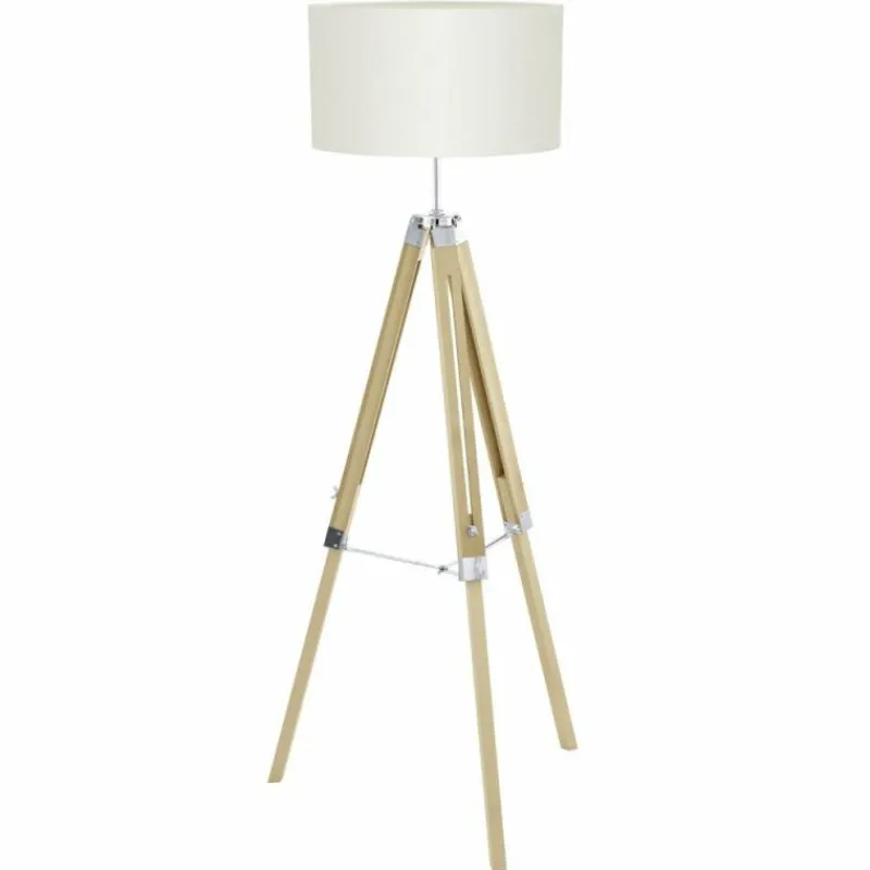 Lampes En Tissu-Luminaires Eglo Lampadaire Eglo LANTADA Brun, 1 lumière