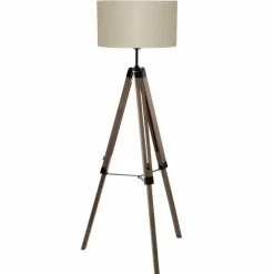Lampes En Tissu-Luminaires Eglo Lampadaire Eglo LANTADA Brun, 1 lumière