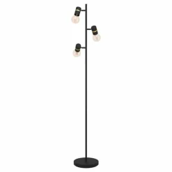 Luminaires Eglo Lampadaire Eglo LURONE Laiton, Noir, 3 lumières* Lampadaires Et Lampes Sur Pied