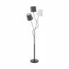 Lampes En Tissu-Luminaires Eglo Lampadaire Eglo MARONDA Noir, 3 lumières