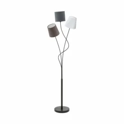 Lampes En Tissu-Luminaires Eglo Lampadaire Eglo MARONDA Noir, 3 lumières