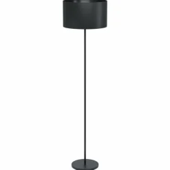 Lampes En Tissu-Luminaires Eglo Lampadaire Eglo MASERLO Noir, 1 lumière