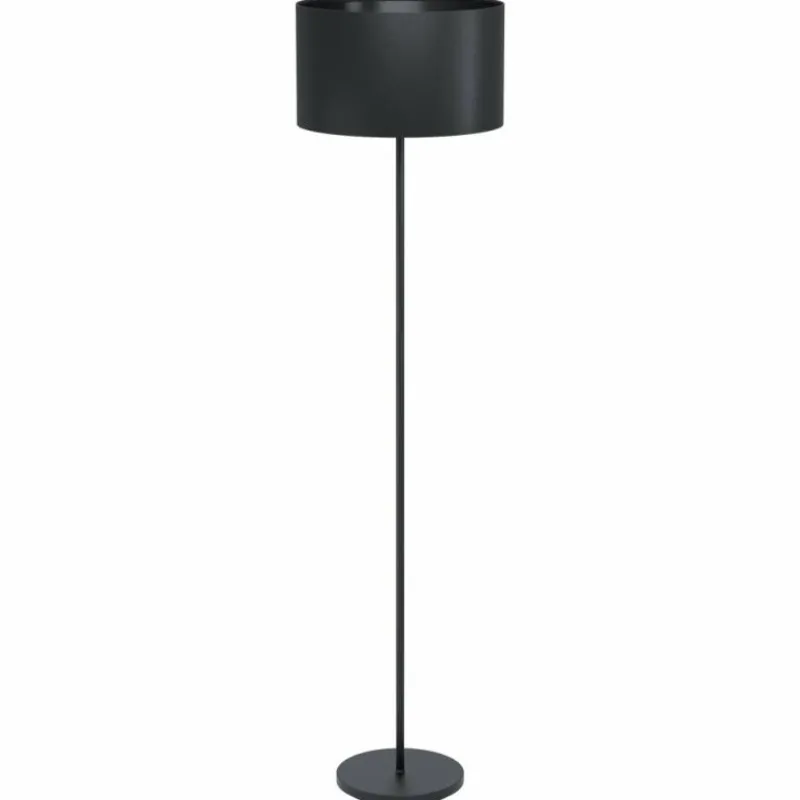 Lampes En Tissu-Luminaires Eglo Lampadaire Eglo MASERLO Noir, 1 lumière