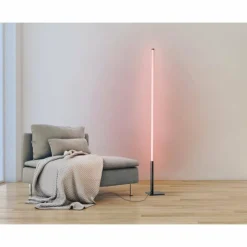 Luminaires Eglo Lampadaire Eglo PICACHA LED Noir, 1 lumière, Télécommandes, Changeur de couleurs* Lampadaires Et Lampes Sur Pied