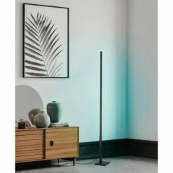 Luminaires Eglo Lampadaire Eglo PICACHA LED Noir, 1 lumière, Télécommandes, Changeur de couleurs* Lampadaires Et Lampes Sur Pied