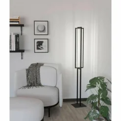 Luminaires Eglo Lampadaire Eglo SIBERIA LED Noir, 1 lumière, Télécommandes* Éclairage Led