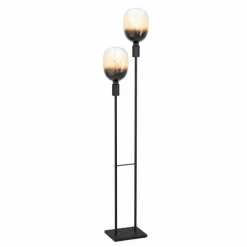Luminaires Eglo Lampadaire Eglo VALDEMORO Noir, 2 lumières* Lampadaires Et Lampes Sur Pied