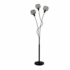 Lampes Industrielles-Luminaires Eglo Lampadaire Eglo WRINGTON Noir, 3 lumières