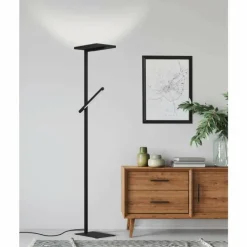 Luminaires Eglo Lampadaire Eglo-Leuchten CARBONERAS LED Noir, 2 lumières* Éclairage Led