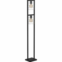 Lampes Industrielles-Luminaires Eglo Lampadaire Eglo-Leuchten JUBILY Noir, 2 lumières