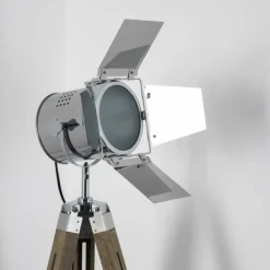 Lampes En Bois-hofstein Lampadaire EGMONT Chrome, 1 lumière