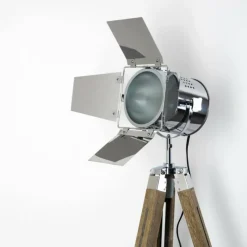 Lampes En Bois-hofstein Lampadaire EGMONT Chrome, 1 lumière