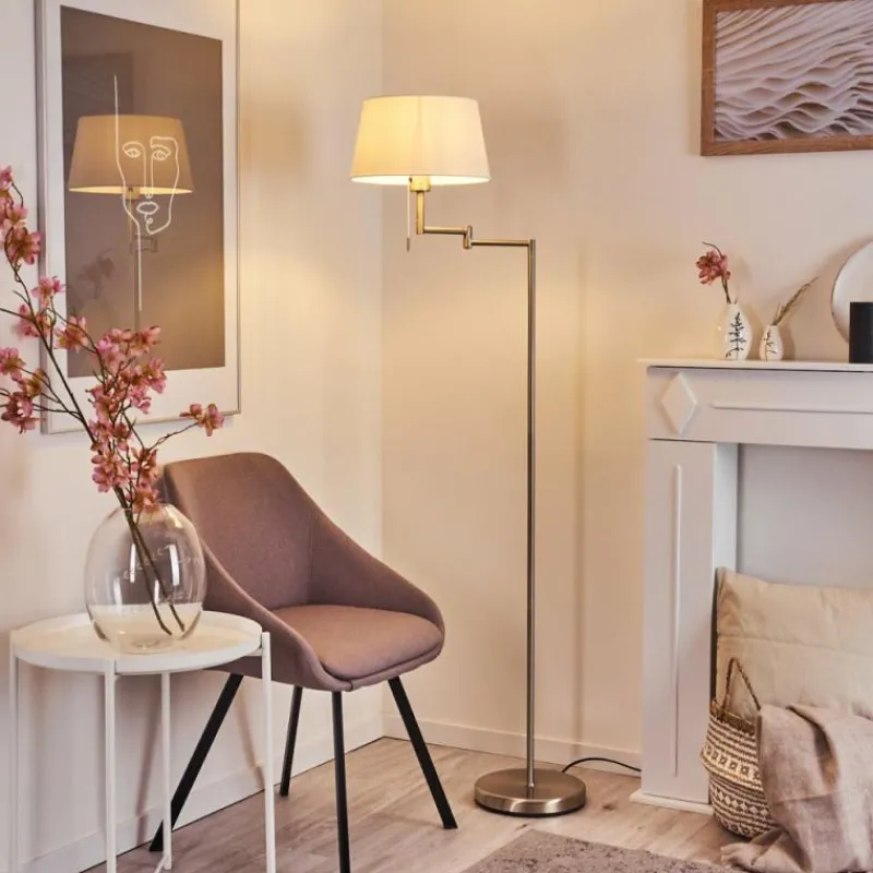 Lampes En Tissu-hofstein Lampadaire Eleshult Chrome, 1 lumière