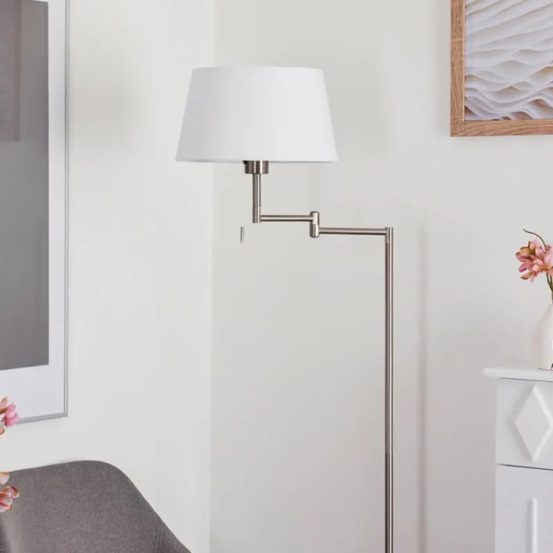 Lampes En Tissu-hofstein Lampadaire Eleshult Chrome, 1 lumière