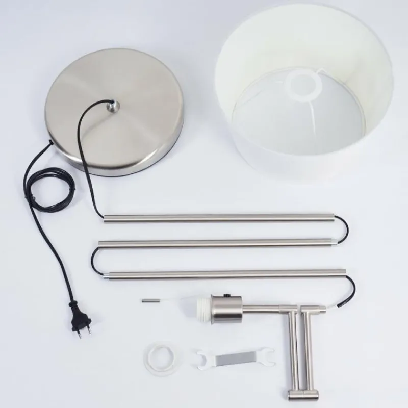 Lampes En Tissu-hofstein Lampadaire Eleshult Chrome, 1 lumière