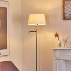 Lampes En Tissu-hofstein Lampadaire Eleshult Chrome, 1 lumière