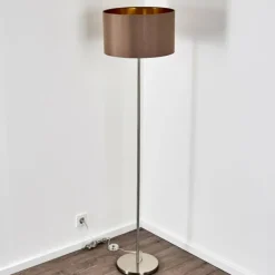 Lampes En Tissu-hofstein Lampadaire Elsa Nickel mat, 1 lumière