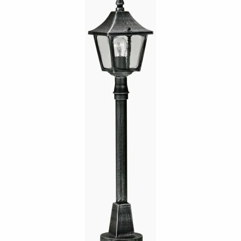 Luminaires Rustiques-Luminaires Albert Leuchten Lampadaire extérieur Albert 4128 Noir, Argenté, 1 lumière