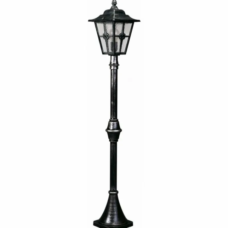 Luminaires Rustiques-Luminaires Albert Leuchten Lampadaire extérieur Albert 4136 Noir, Argenté, 1 lumière