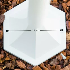 Luminaires Rustiques-hofstein Lampadaire extérieur Bristol Blanc, 1 lumière, Détecteur de mouvement