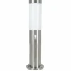 Luminaires Eglo Lampadaire extérieur Eglo HELSINKI Acier inoxydable, 1 lumière, Détecteur de mouvement