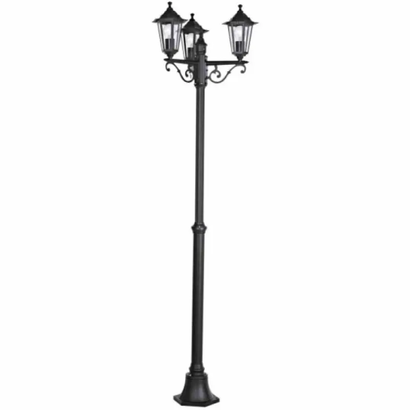 Luminaires Rustiques-Luminaires Eglo Lampadaire extérieur Eglo LATERNA 4 Noir, 3 lumières