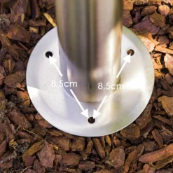 hofstein Lampadaire extérieur Elima Acier inoxydable, 1 lumière