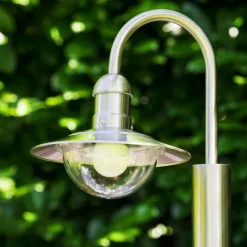 hofstein Lampadaire extérieur Elima Acier inoxydable, 1 lumière