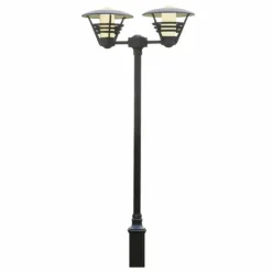 Luminaires Konstsmide Lampadaire extérieur Konstsmide Gemini Noir, 2 lumières