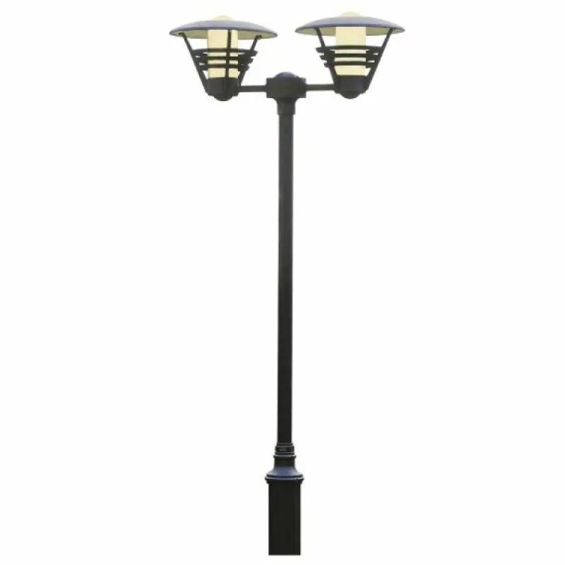 Luminaires Konstsmide Lampadaire extérieur Konstsmide Gemini Noir, 2 lumières