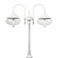 Luminaires Konstsmide Lampadaire extérieur Konstsmide Libra Blanc, 2 lumières