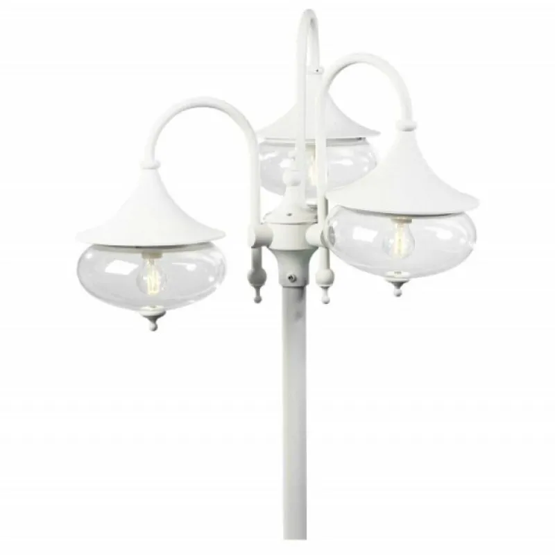 Luminaires Konstsmide Lampadaire extérieur Konstsmide Libra Blanc, 3 lumières