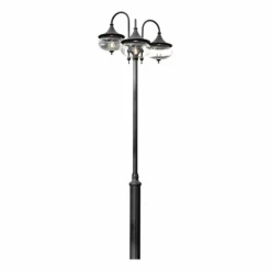 Luminaires Konstsmide Lampadaire extérieur Konstsmide Libra Noir, 3 lumières