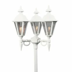 Luminaires Konstsmide Lampadaire extérieur Konstsmide Pallas Blanc, 3 lumières