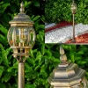 Luminaires Rustiques-hofstein Lampadaire extérieur Lentua Brun doré, 1 lumière