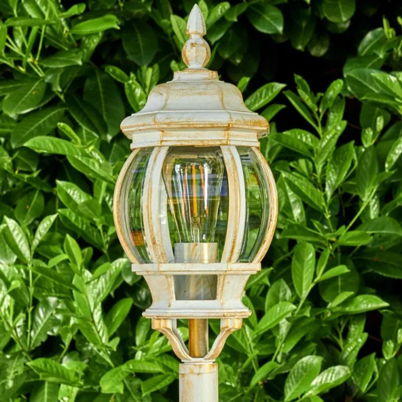 Luminaires Rustiques-hofstein Lampadaire extérieur Lentua Or, 1 lumière