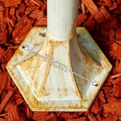 Luminaires Rustiques-hofstein Lampadaire extérieur Lentua Or, 1 lumière