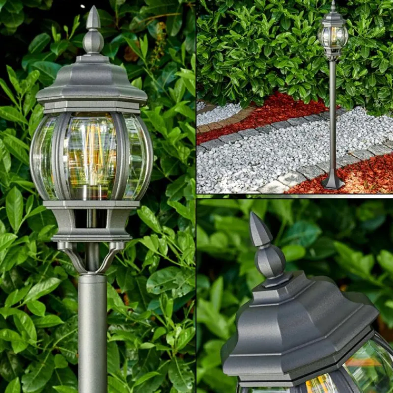 Luminaires Rustiques-hofstein Lampadaire extérieur Lentua Noir, 1 lumière