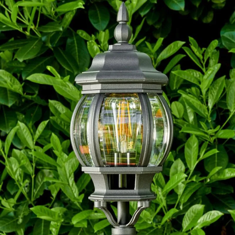 Luminaires Rustiques-hofstein Lampadaire extérieur Lentua Noir, 1 lumière