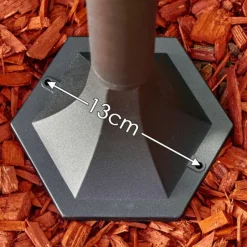 Luminaires Rustiques-hofstein Lampadaire extérieur Lentua Noir, 1 lumière