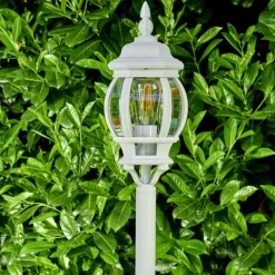 Luminaires Rustiques-hofstein Lampadaire extérieur Lentua Blanc, 1 lumière